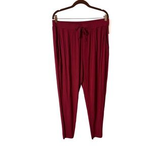 Cozy Earth Women Bamboo Stretch-Knit Tapered Pant Pomegranate XL NWT Loungewear